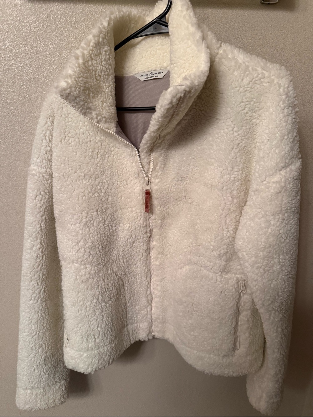 Alpine Design Cream Sherpa Full-Zip Jacket